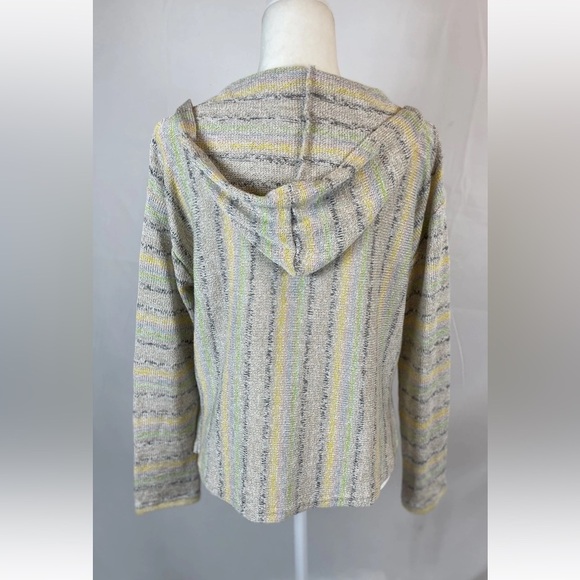 Earthbound Drug Rug Soft Pullover Knit Hooded Rainbow Color Top Woman’s Size L - Picture 9 of 15